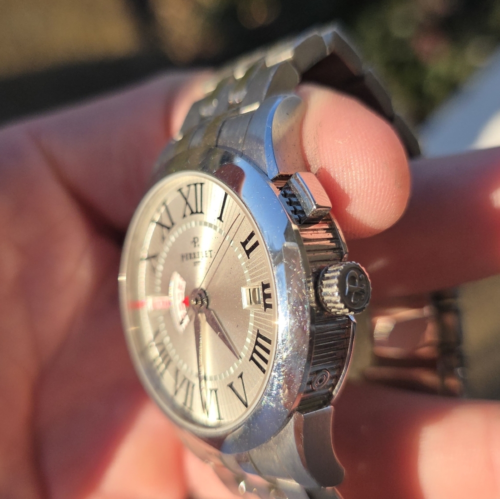 Perrelet Stainless Watch with Roman Numerals and Date Display - Picture 7 of 9